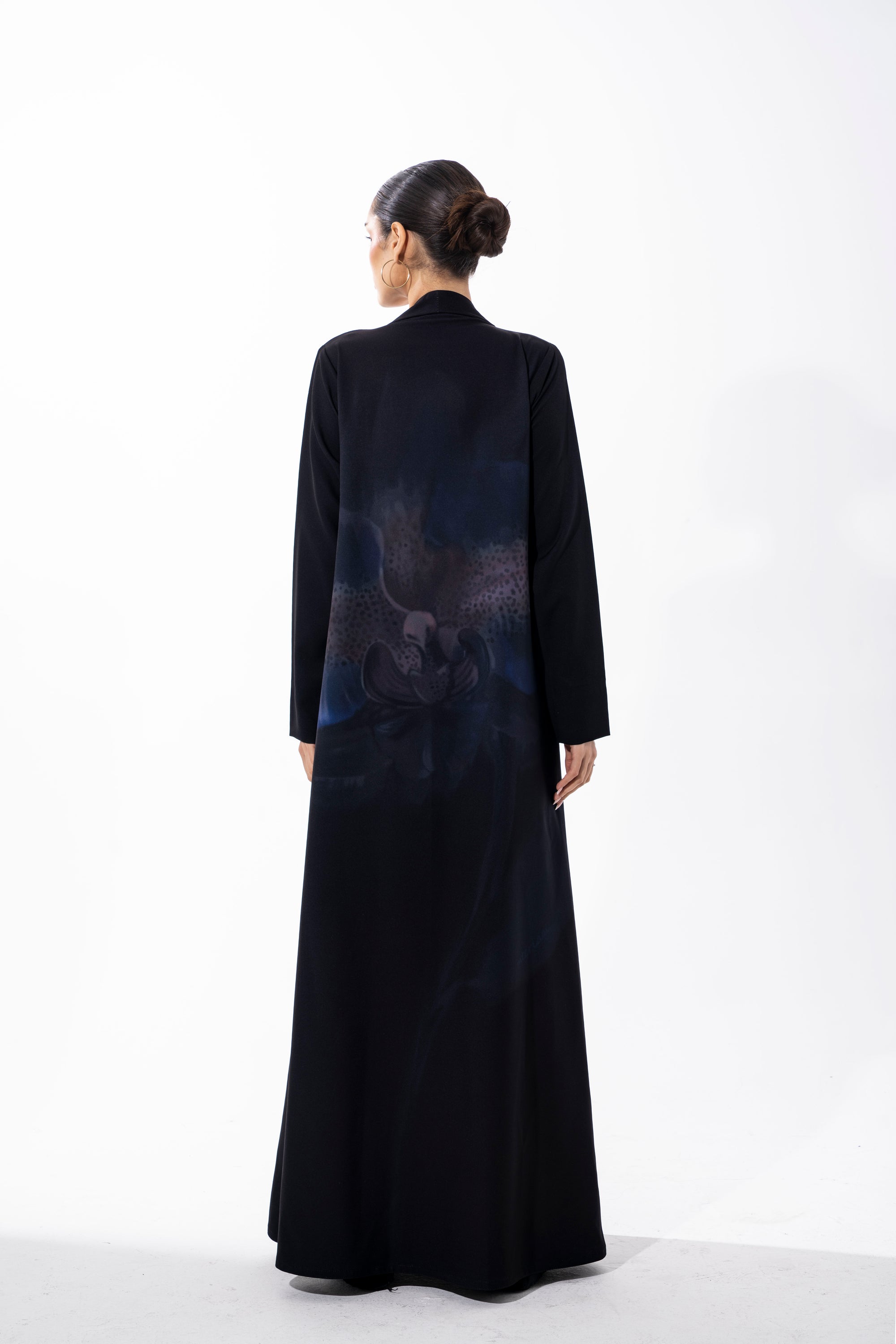 Printed Crepe/ Blue Orchid