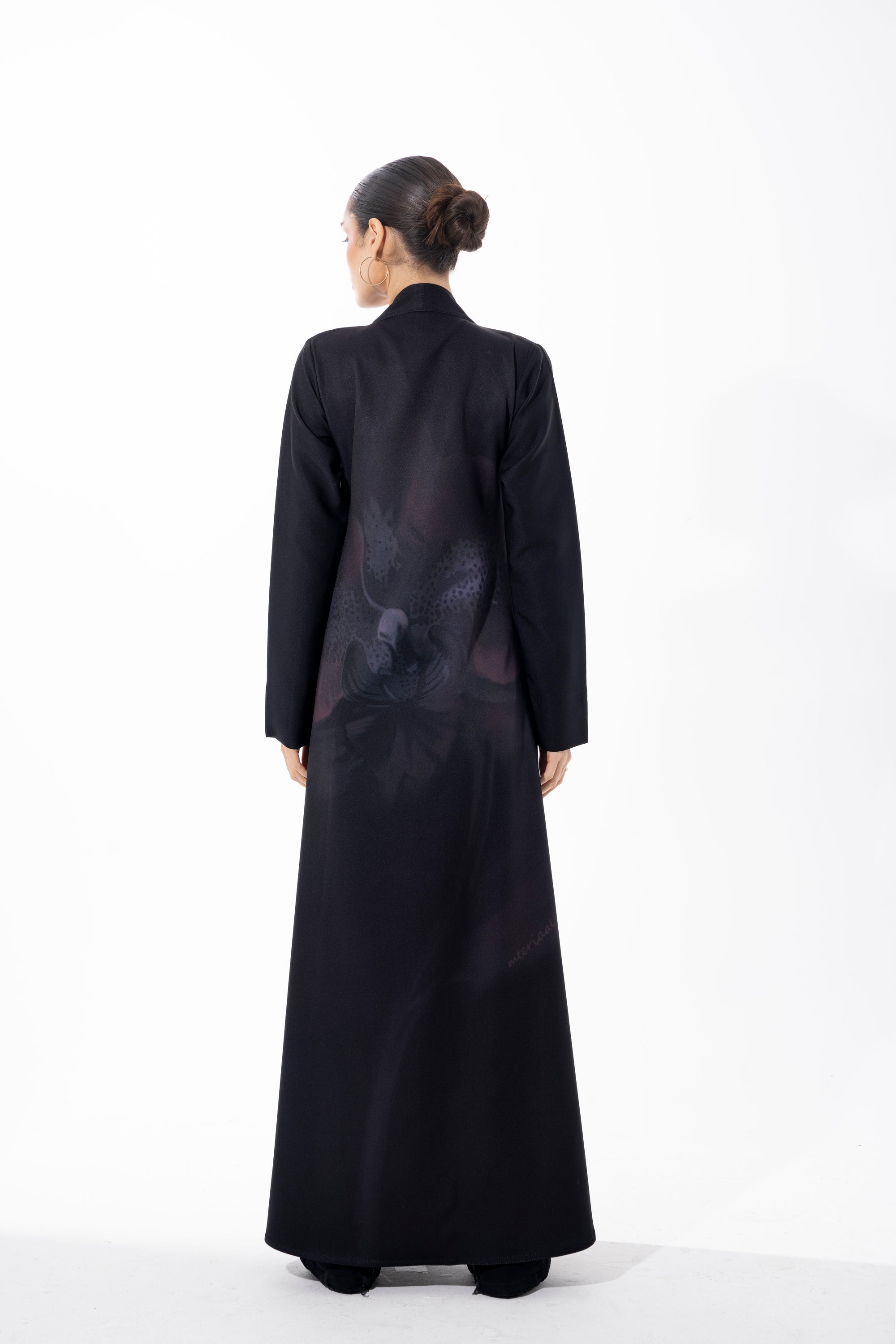 Printed Crepe/ Brown Orchid