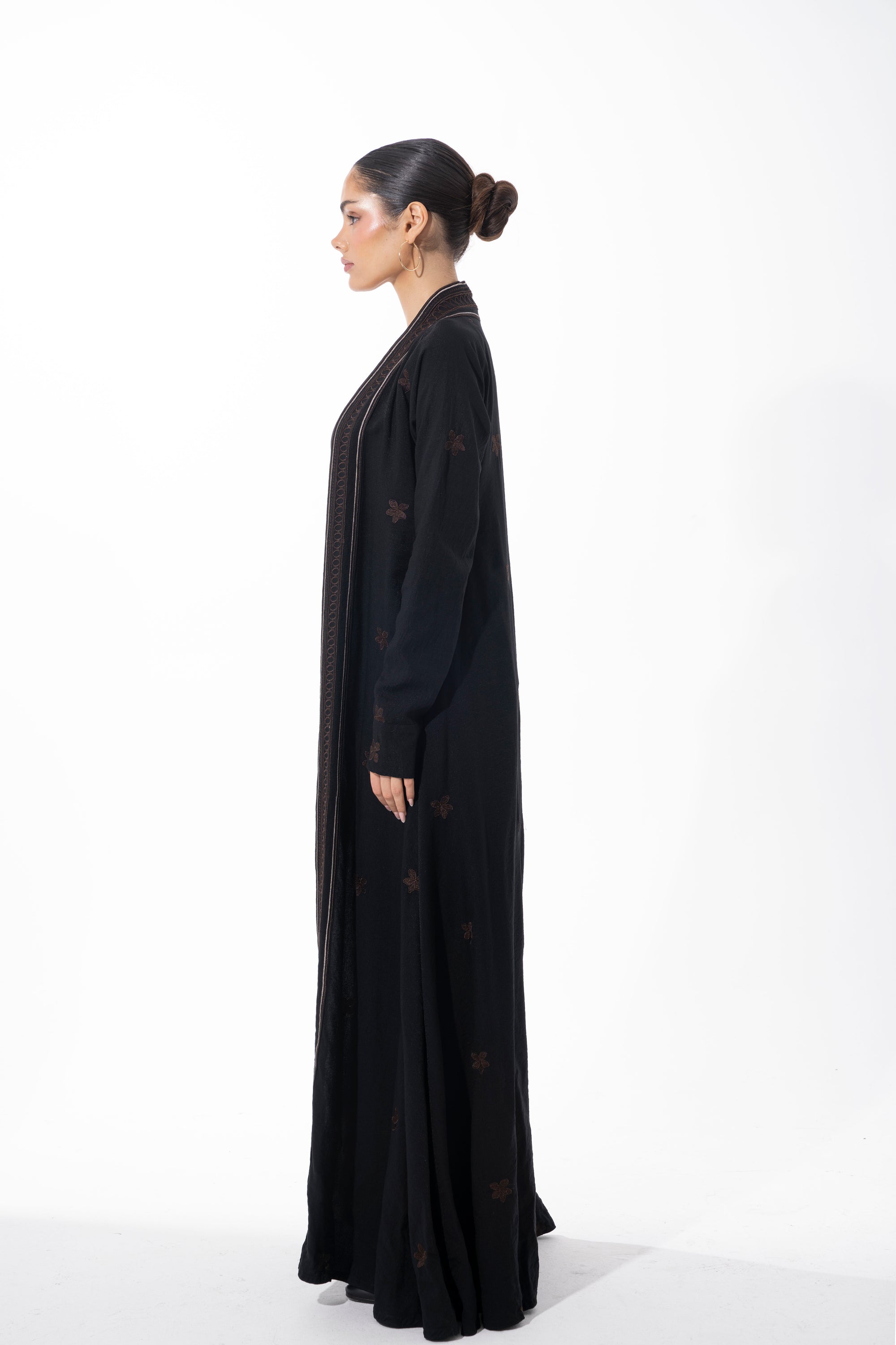 Black Linen/ Brown Threads