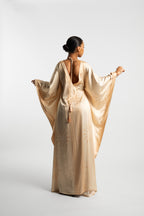 Printed Silk Kaftan/ Ivory