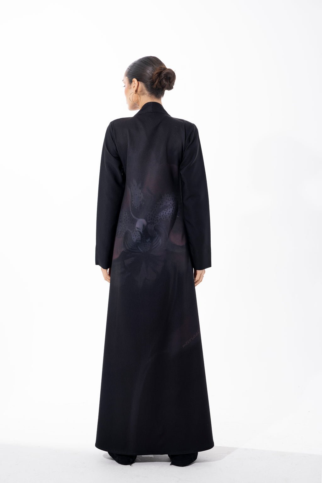Printed Crepe/ Brown Orchid