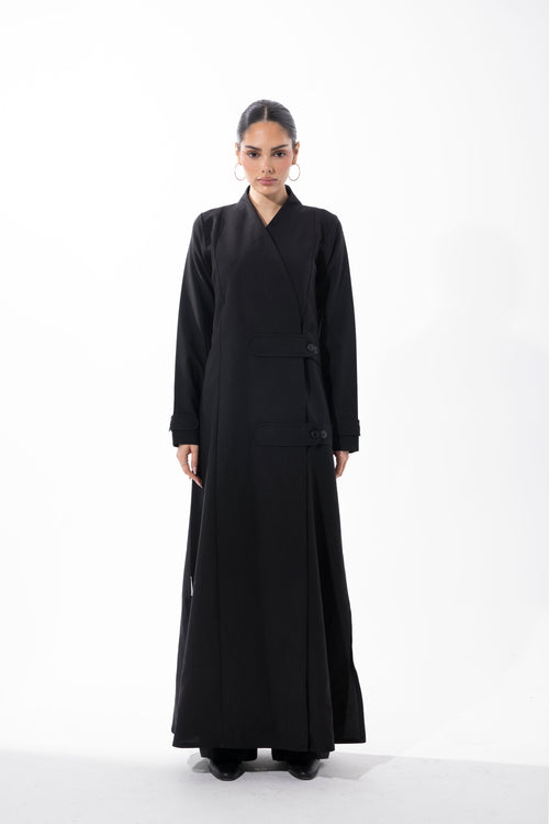 Wrapped Black Crepe