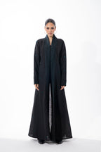 Black Linen/ Dark Green Threads