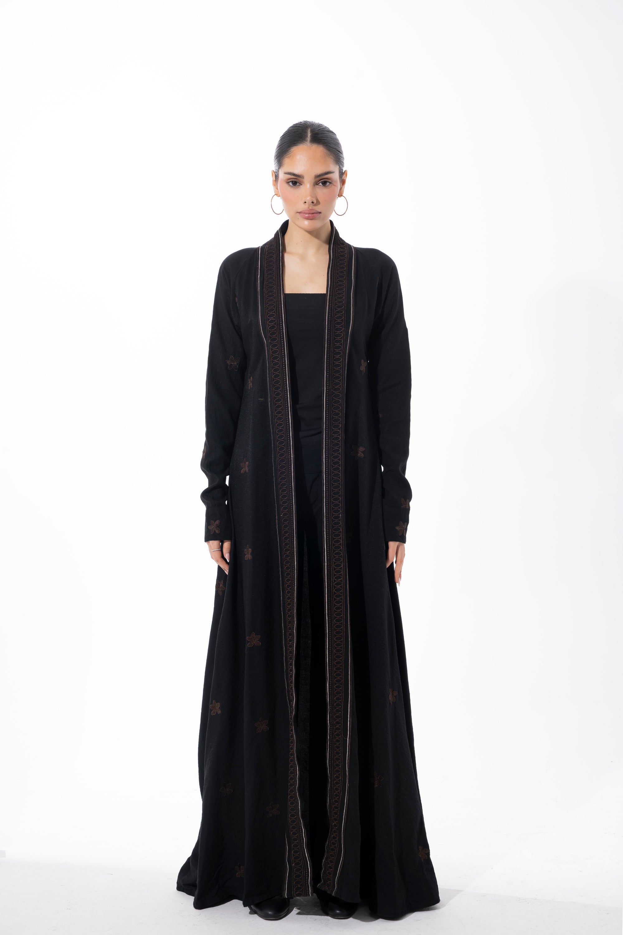 Black Linen/ Brown Threads