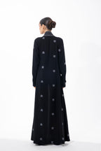 Black Linen/ Light Gray Threads