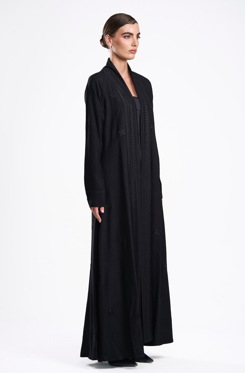 Black linen/black threads