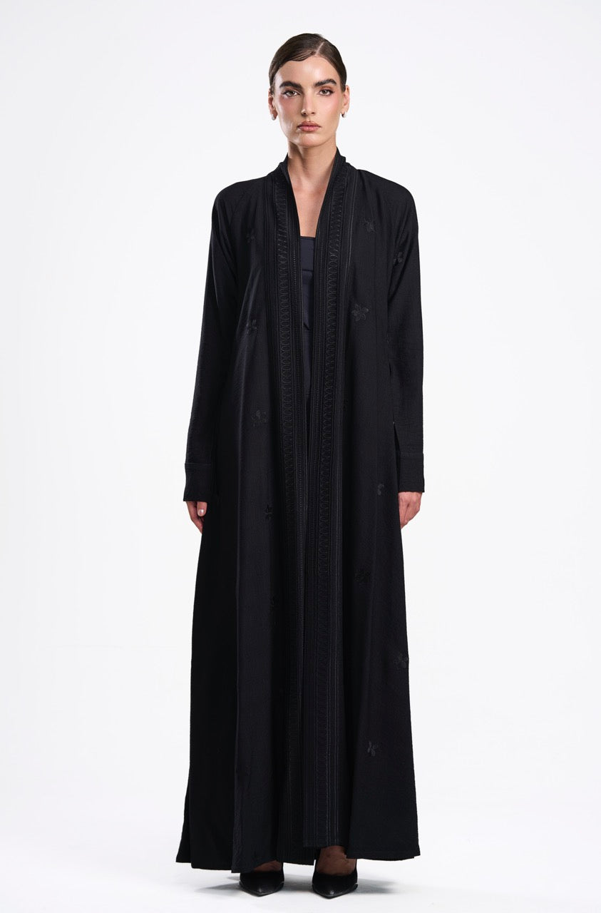 Black linen/black threads